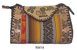 LEATHER & AGUAYO BLANKET HANDBAG MEDIUM Peruvian