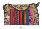 LEATHER & AGUAYO BLANKET HANDBAG MEDIUM Peruvian