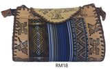 LEATHER & AGUAYO BLANKET HANDBAG MEDIUM Peruvian