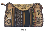 LEATHER & AGUAYO BLANKET HANDBAG MEDIUM Peruvian