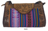 LEATHER & AGUAYO BLANKET HANDBAG XLARGE Peruvian