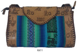LEATHER & AGUAYO BLANKET HANDBAG XLARGE Peruvian