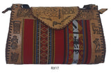 LEATHER & AGUAYO BLANKET HANDBAG XLARGE Peruvian