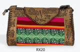 LEATHER & AGUAYO BLANKET HANDBAG XLARGE Peruvian