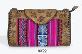 LEATHER & AGUAYO BLANKET HANDBAG XLARGE Peruvian