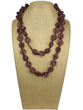 Long Tri-Circle Silk Single Strand Necklace Cambodian
