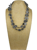 Long Tri-Circle Silk Single Strand Necklace Cambodian