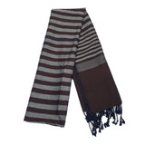 Wide Stripes Scarf Cotton Cambodian