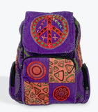 PEACE STONEWASHED PATCHWORK BACKPACK Nepalese